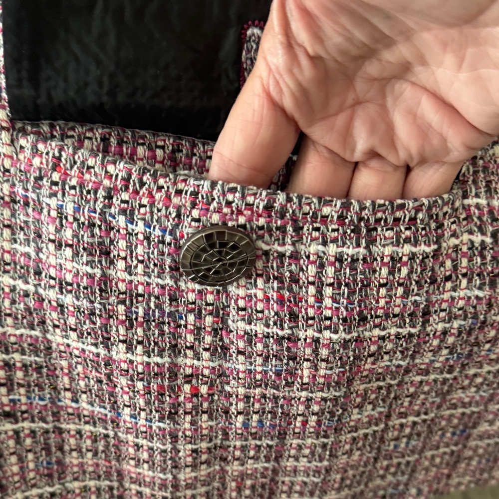 Bagatelle Collection Pink Plaid Tweed Blazer Jacket - Picture 9 of 16